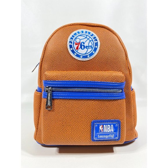 ✅️Loungefly NBA Philadelphia 76ers Basketball Textured Mini Backpack main image 5